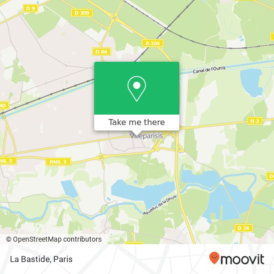 Mapa La Bastide, 15 Rue Jean Jaurès 77270 Villeparisis
