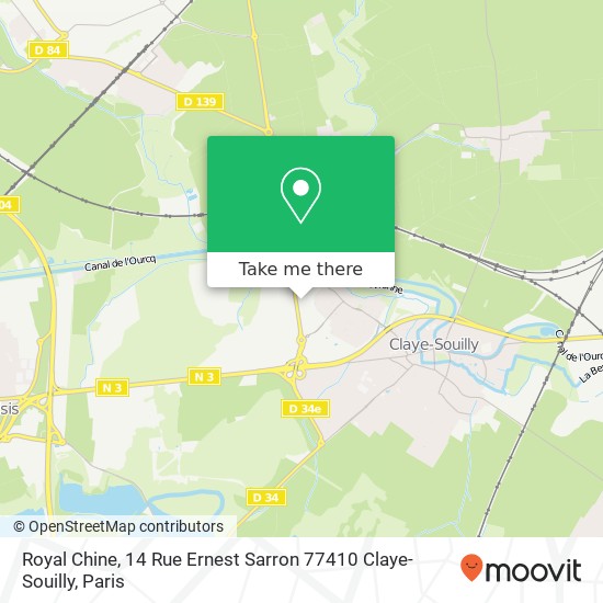 Royal Chine, 14 Rue Ernest Sarron 77410 Claye-Souilly map