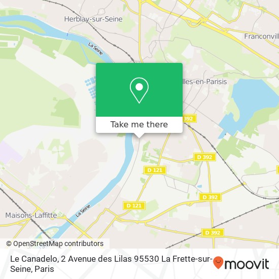 Le Canadelo, 2 Avenue des Lilas 95530 La Frette-sur-Seine map