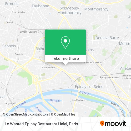 Le Wanted Epinay Restaurant Halal map
