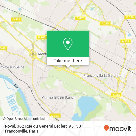 Mapa Royal, 362 Rue du Général Leclerc 95130 Franconville