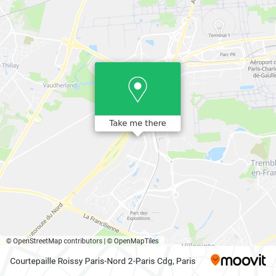 Mapa Courtepaille Roissy Paris-Nord 2-Paris Cdg