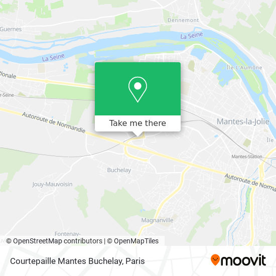 Mapa Courtepaille Mantes Buchelay