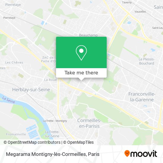 Mapa Megarama Montigny-lès-Cormeilles