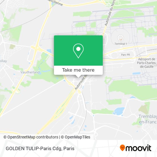 GOLDEN TULIP-Paris Cdg map