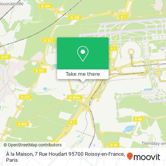 À la Maison, 7 Rue Houdart 95700 Roissy-en-France map