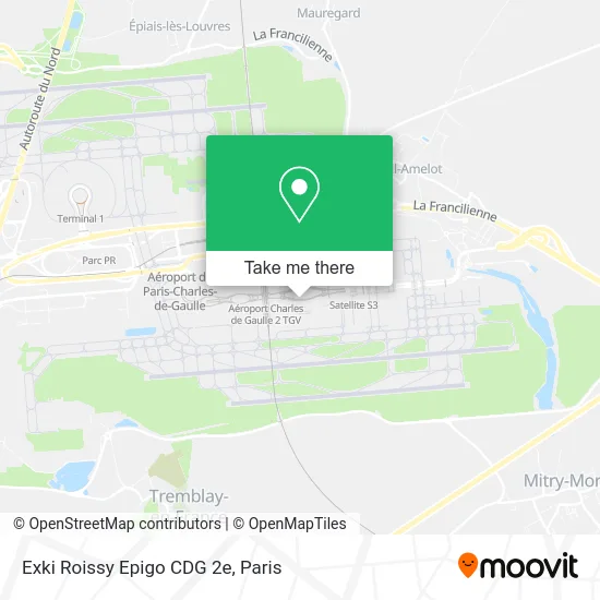 Exki Roissy Epigo CDG 2e map
