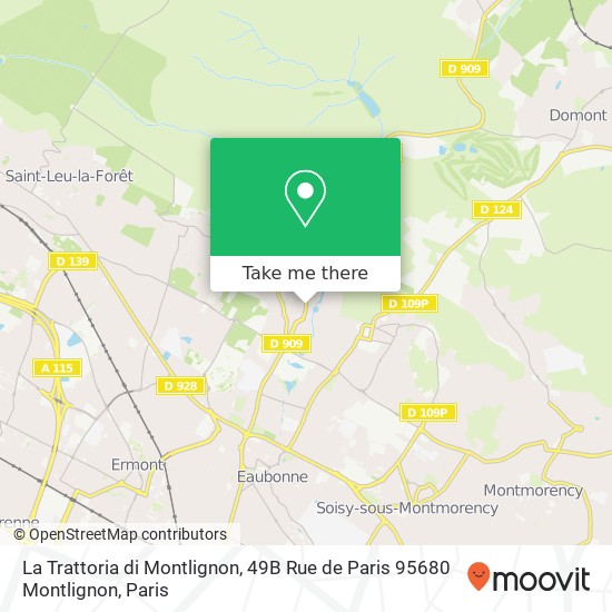 La Trattoria di Montlignon, 49B Rue de Paris 95680 Montlignon map
