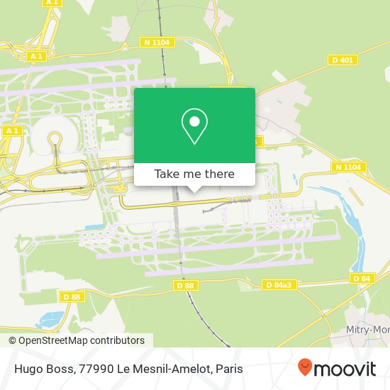 Mapa Hugo Boss, 77990 Le Mesnil-Amelot