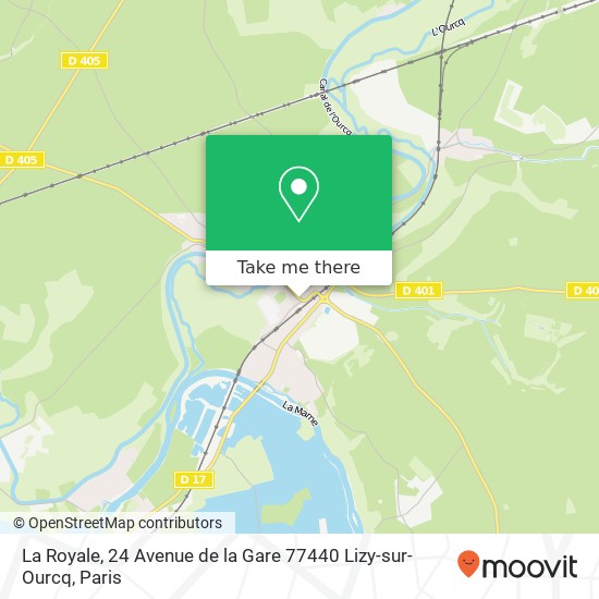 Mapa La Royale, 24 Avenue de la Gare 77440 Lizy-sur-Ourcq