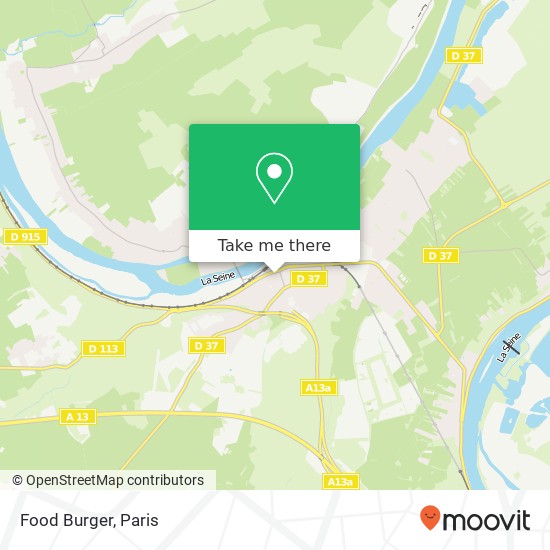 Mapa Food Burger, 3 Rue Raymond Pochon 78270 Bonnières-sur-Seine