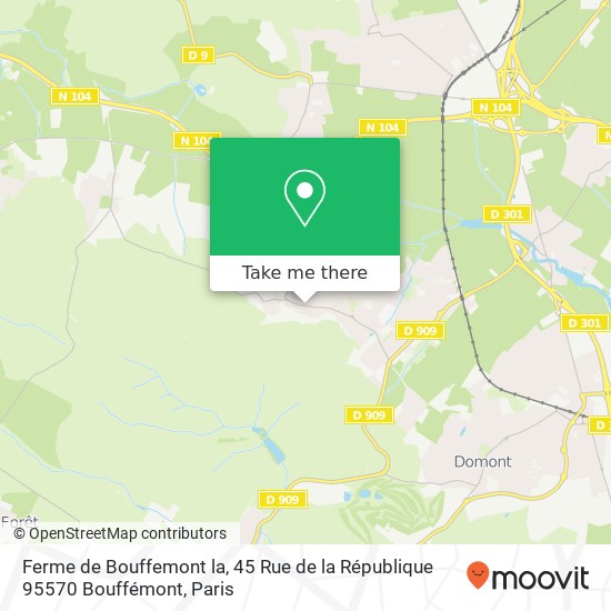 Ferme de Bouffemont la, 45 Rue de la République 95570 Bouffémont map