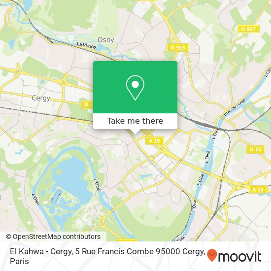 Mapa El Kahwa - Cergy, 5 Rue Francis Combe 95000 Cergy