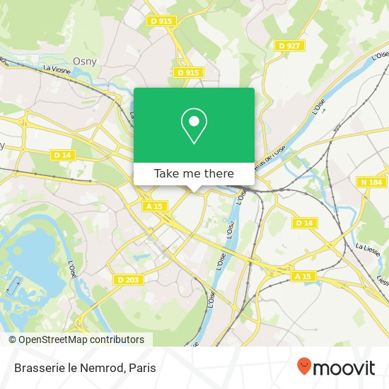 Mapa Brasserie le Nemrod, 4 Avenue du Général Schmitz 95300 Pontoise