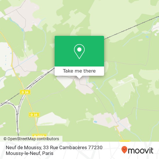 Mapa Neuf de Moussy, 33 Rue Cambacères 77230 Moussy-le-Neuf