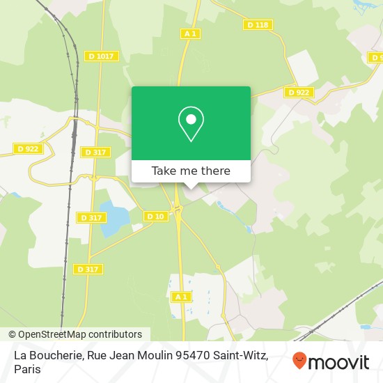 Mapa La Boucherie, Rue Jean Moulin 95470 Saint-Witz