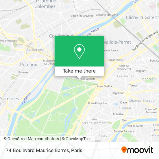74 Boulevard Maurice Barres map