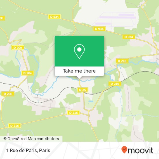 Mapa 1 Rue de Paris