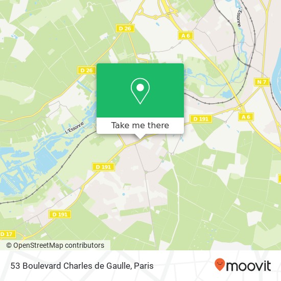 Mapa 53 Boulevard Charles de Gaulle