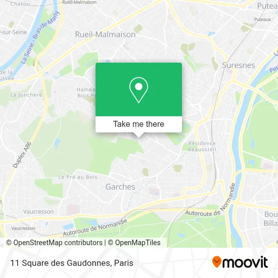 11 Square des Gaudonnes map