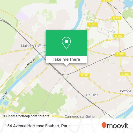 Mapa 154 Avenue Hortense Foubert