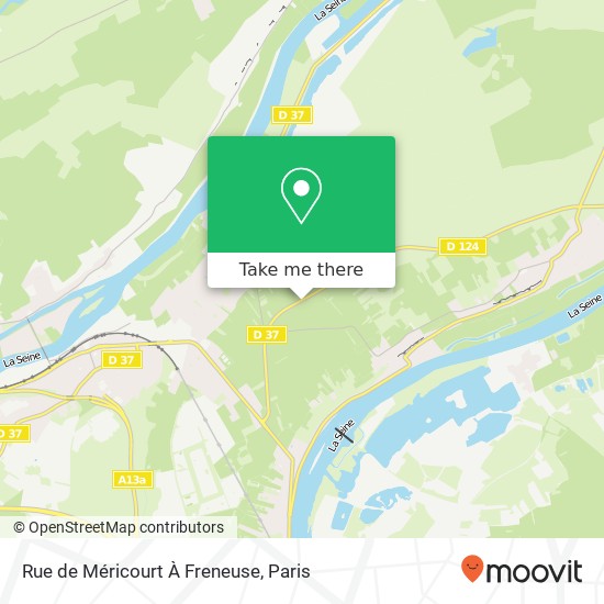 Mapa Rue de Méricourt À Freneuse