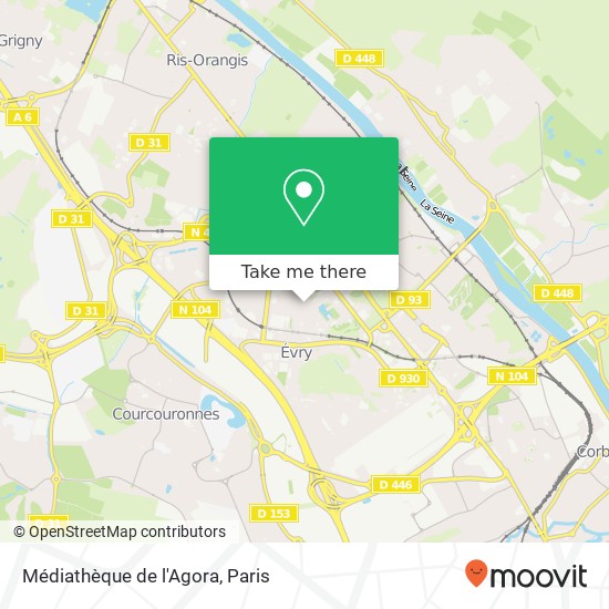 Mapa Médiathèque de l'Agora
