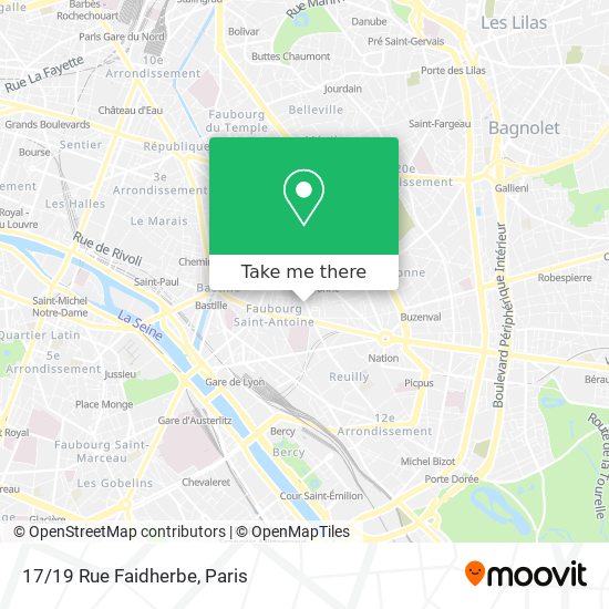 Mapa 17/19 Rue Faidherbe