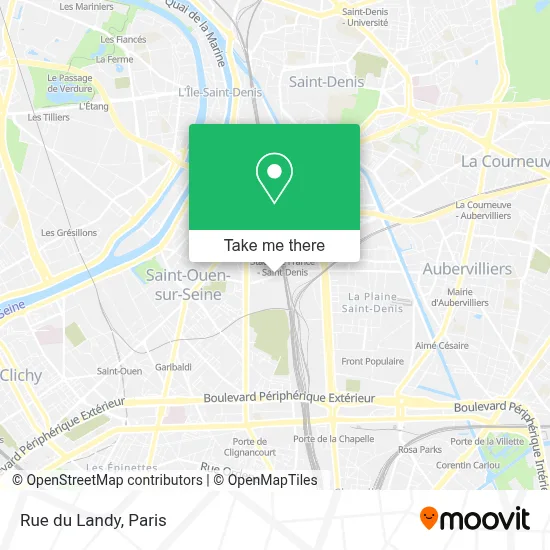 Rue du Landy map