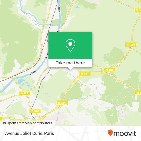 Mapa Avenue Joliot Curie