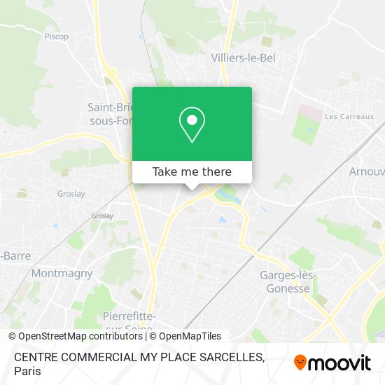 CENTRE COMMERCIAL MY PLACE SARCELLES map