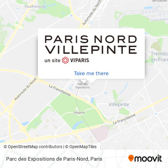 Parc des Expositions de Paris-Nord map