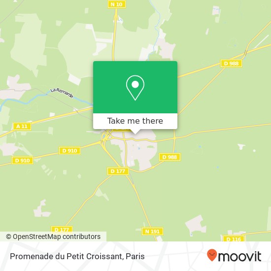 Mapa Promenade du Petit Croissant