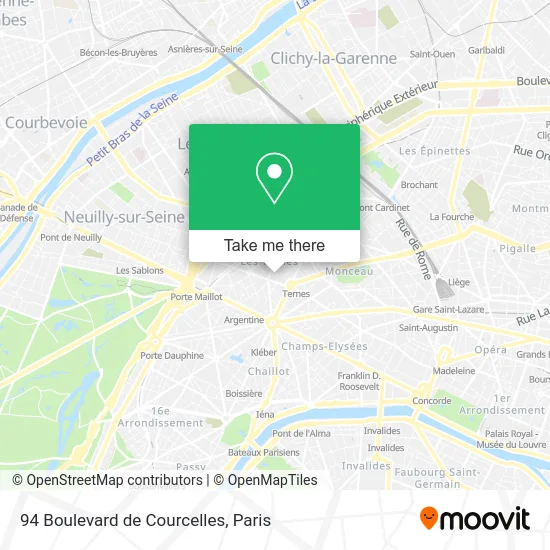 94 Boulevard de Courcelles map