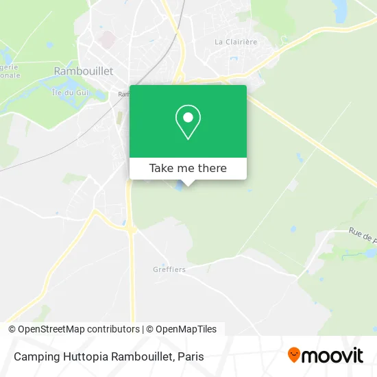 Camping Huttopia Rambouillet map