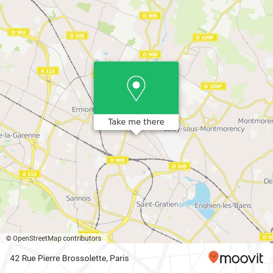 Mapa 42 Rue Pierre Brossolette