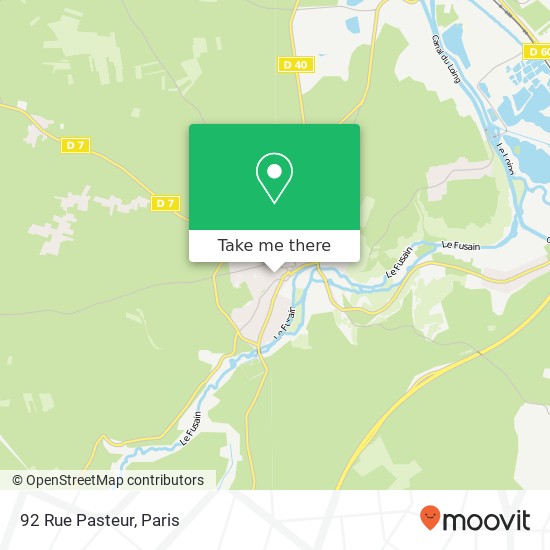 Mapa 92 Rue Pasteur