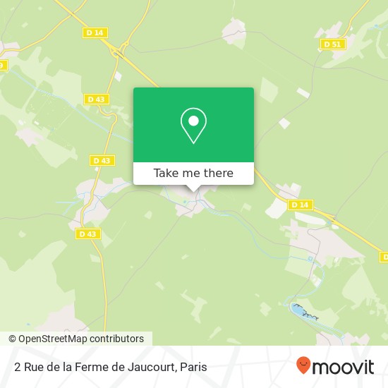 Mapa 2 Rue de la Ferme de Jaucourt
