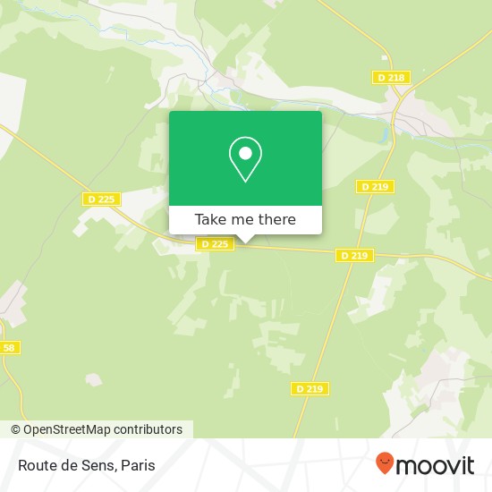 Route de Sens map