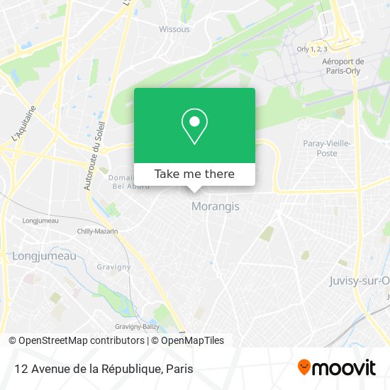 Mapa 12 Avenue de la République