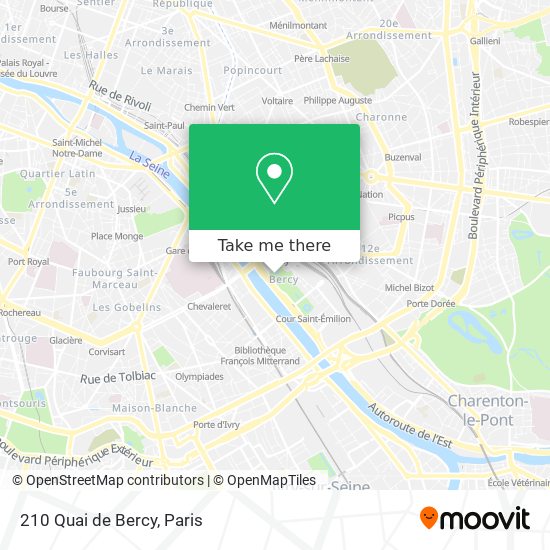 Mapa 210 Quai de Bercy