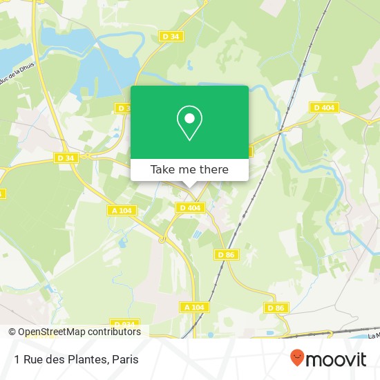Mapa 1 Rue des Plantes
