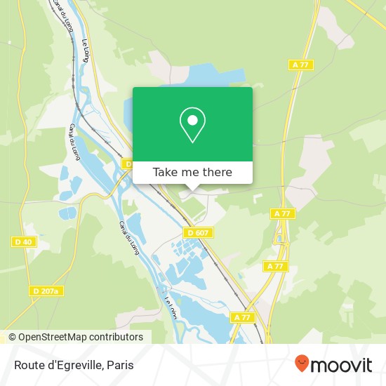 Route d'Egreville map