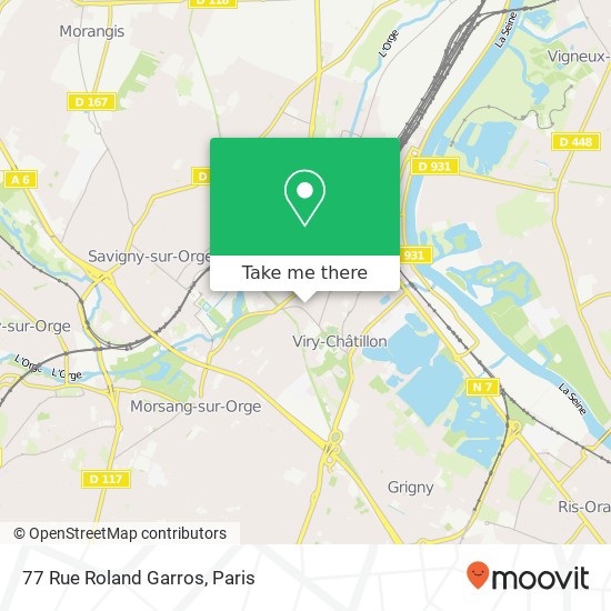 77 Rue Roland Garros map