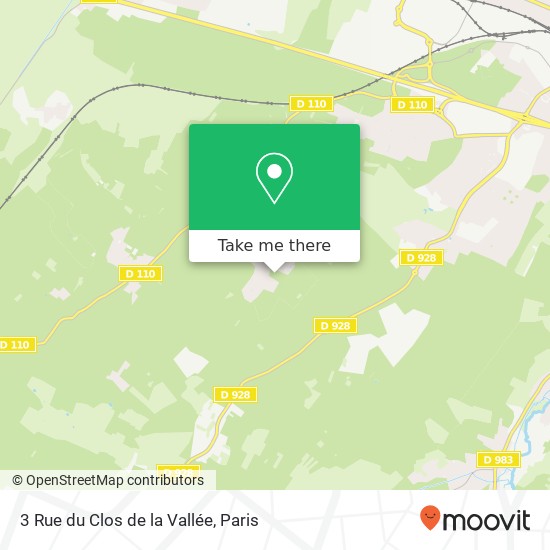 Mapa 3 Rue du Clos de la Vallée