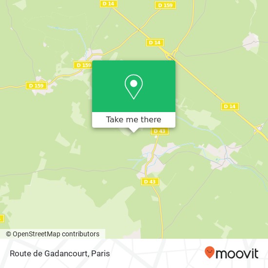 Route de Gadancourt map