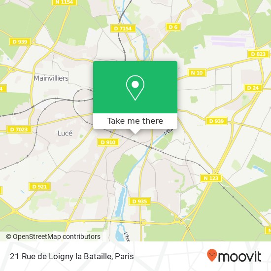 Mapa 21 Rue de Loigny la Bataille