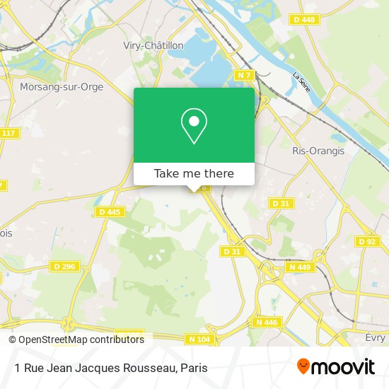 Mapa 1 Rue Jean Jacques Rousseau