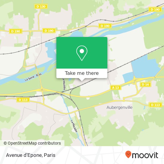 Mapa Avenue d'Epone