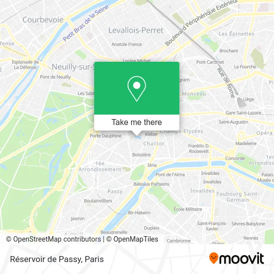 Réservoir de Passy map